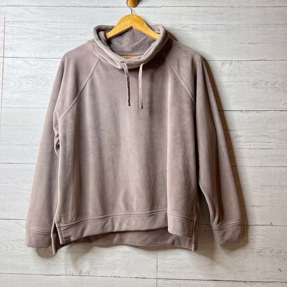 Barefoot Dreams Top Womens Size Large Maeve Luxechic Knit Funnel Neck Pullover